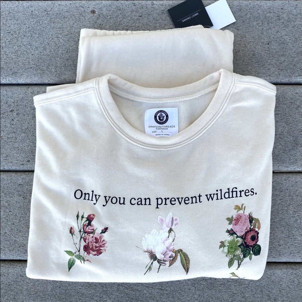 Kohl’s NWT 2-piece Pajama Set, Only You Can Prevent Wildfires